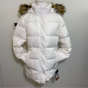 The North Face Women's Gotham Jacket Down Coat Gardenia White Sz L XL